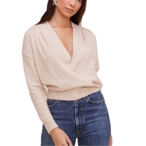 Astr Sweaters - ASTR The Label Oatmeal Knit Wrap Sweater Cardigan Wool Blend